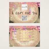 Geschenkzertifikat Nails Gold Makeup Tropfen QR Co (Vorne & Hinten)