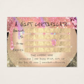 Geschenkzertifikat Nails Gold Makeup Tropfen QR Co (Rückseite)