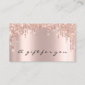 Geschenkzertifikat Nails Makeup Eyelash Rose Tropf Visitenkarte (Vorderseite)
