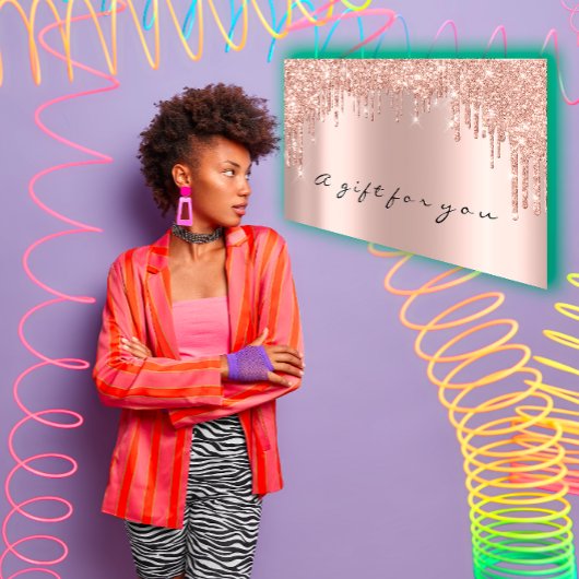 Geschenkzertifikat Nails Makeup Eyelash Rose Tropf Visitenkarte