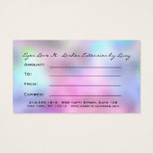 Geschenkzertifikat Ombre Pink Lash Extension Makeu (Rückseite)