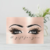 Geschenkzertifikat Peach Rose Lashes Schönheitsmit (Stehend Vorderseite)