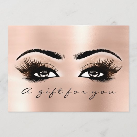 Geschenkzertifikat Peach Rose Lashes Schönheitsmit (Vorderseite)