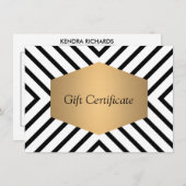 Geschenkzertifikat Retro Mod Schwarz/Weiß-Muster (Vorne/Hinten)