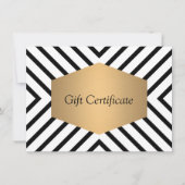 Geschenkzertifikat Retro Mod Schwarz/Weiß-Muster (Vorderseite)