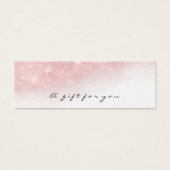 Geschenkzertifikat Rosa goldene Lashes Ombre (Vorderseite)