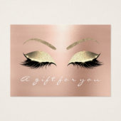 Geschenkzertifikat Rose Blush Gold Lashes Makeup (Vorderseite)