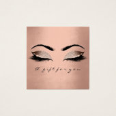 Geschenkzertifikat Rose Gold Glitzer Lashes Makeup (Vorderseite)