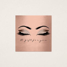 Geschenkzertifikat Rose Gold Glitzer Lashes Makeup