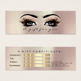 Geschenkzertifikat Rose Gold Lashes Makeup