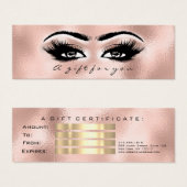 Geschenkzertifikat Rose Gold Lashes Makeup Blush (Vorne & Hinten)