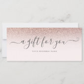 Geschenkzertifikat Rose Gold Ombre (Vorderseite)