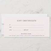 Geschenkzertifikat Rose Gold Ombre (Rückseite)