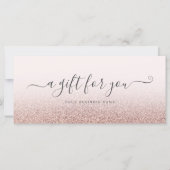 Geschenkzertifikat Rose Gold Ombre (Vorderseite)