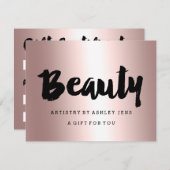 Geschenkzertifikat Rose gold Schönheitsskript meta (Vorne/Hinten)