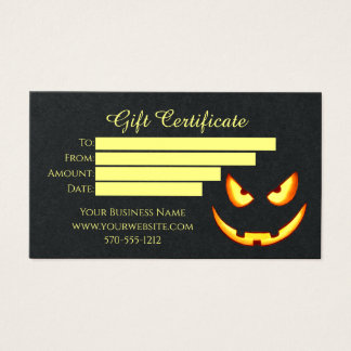 Geschenkzertifikat - schwarzes Papier mit Spooky P