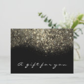 Geschenkzertifikat Sepia Gold Glitzer Lash Beauty (Stehend Vorderseite)