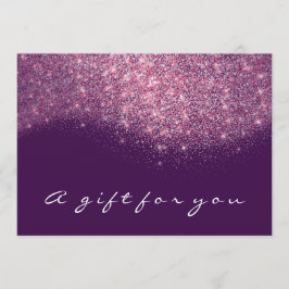 Geschenkzertifikat Sepia Gold Glitzer Lila Rosa