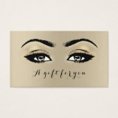 Geschenkzertifikat Sepia Gold Lashes Makeup Artist (Vorderseite)