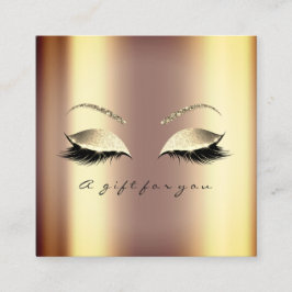 Geschenkzertifikat Sepia Gold Lashes Makeup Artist Rabattkarte