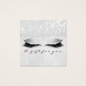Geschenkzertifikat Silver Glitzer Lashes Grau (Vorderseite)