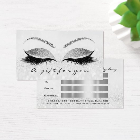 Geschenkzertifikat Silver Gray Lash Extension Make (Schreibtisch)