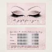 Geschenkzertifikat Silver Pink Lash Extension Make (Vorne & Hinten)