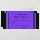 Geschenkzertifikat Türkisch lila (Vorne/Hinten)
