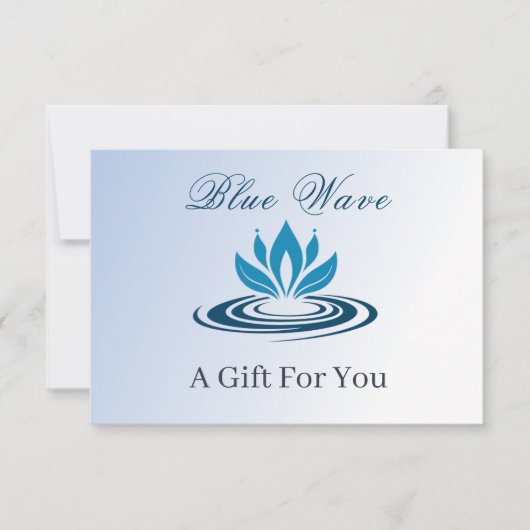 Geschenkzertifikat "Water Feature Business" (Vorderseite)