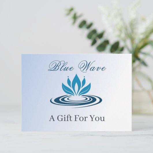 Geschenkzertifikat "Water Feature Business" (Stehend Vorderseite)