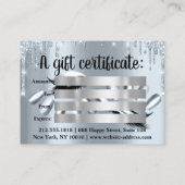 Geschenkzertifikat Wellness-Center Nails Luxury Bl Visitenkarte (Rückseite)