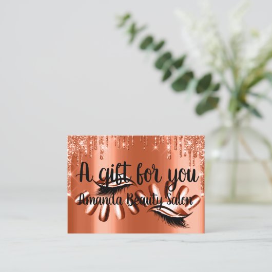 Geschenkzertifikat Wellness-Center Nails Luxus Ora Visitenkarte (Stehend Vorderseite)