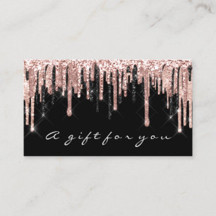 Geschenkzertifikatsnägel Makeup Eyelash Rose Black Visitenkarte