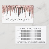 Geschenkzertifikatsnägel Makeup Eyelash Rose Weiß Visitenkarte (Vorne/Hinten)