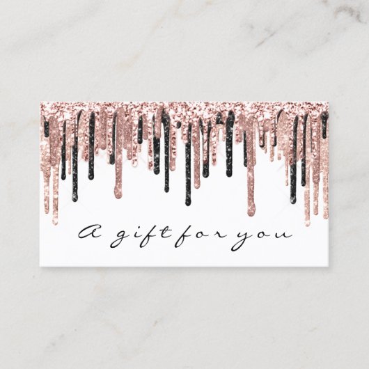 Geschenkzertifikatsnägel Makeup Eyelash Rose Weiß Visitenkarte (Vorderseite)