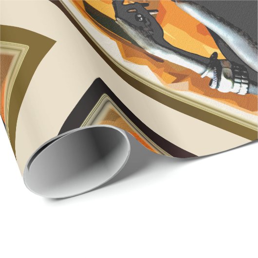 Geschichte afrikanischer Mode Geschenkpapier (Rolleneckpunkt)