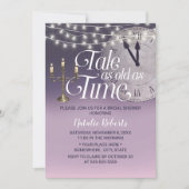 Geschichte als alt wie Zeit Lila Ombre Brautparty Einladung (Vorderseite)