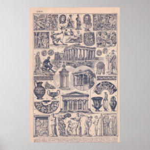 Geschichte, altes Griechenland, Poster