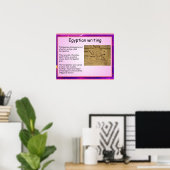 Geschichte, antikes Ägypten, ägyptisches Schreiben Poster (Heimbüro)