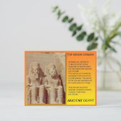 Geschichte, antikes Ägypten, Tempel-Gebäude Postkarte (Stehend Vorderseite)