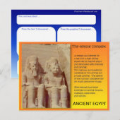Geschichte, antikes Ägypten, Tempel-Gebäude Postkarte (Vorne/Hinten)