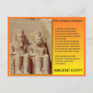 Geschichte, antikes Ägypten, Tempel-Gebäude Postkarte