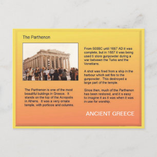 Geschichte, antikes Griechenland, Parthenon Postkarte