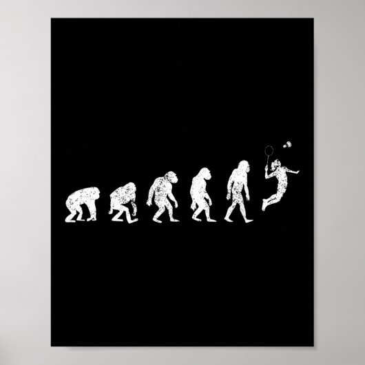 Geschichte Badminton Lover Print Funny Badminton E Poster (Vorne)