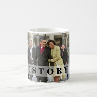 GESCHICHTE: Barack und Michelle bei Einweihung Kaffeetasse