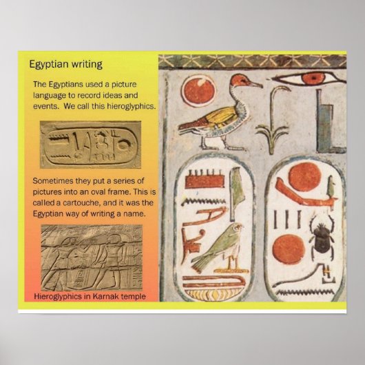 Geschichte, das alte Ägypten, ägyptische Piktogram Poster (Vorne)