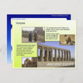 Geschichte, das alte Ägypten, Tempel Postkarte (Vorne/Hinten)