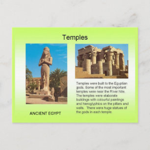 Geschichte, das alte Ägypten, Tempel Postkarte