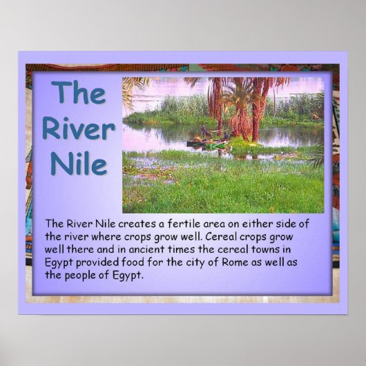 Geschichte, der alte Ägyptische Fluss Nile Poster (Vorne)