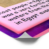 Geschichte, der alte Ägyptische Fluss Nile Poster (Ecke)